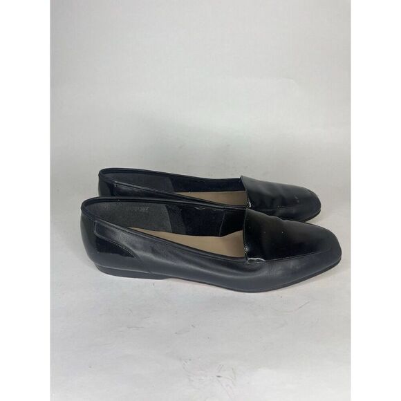 enzo angiolini shoes Women Size 9.5M Black Leather Flats - Picture 5 of 12